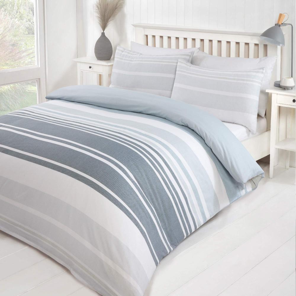 Lewis's Ribe Duvet Set - Grey