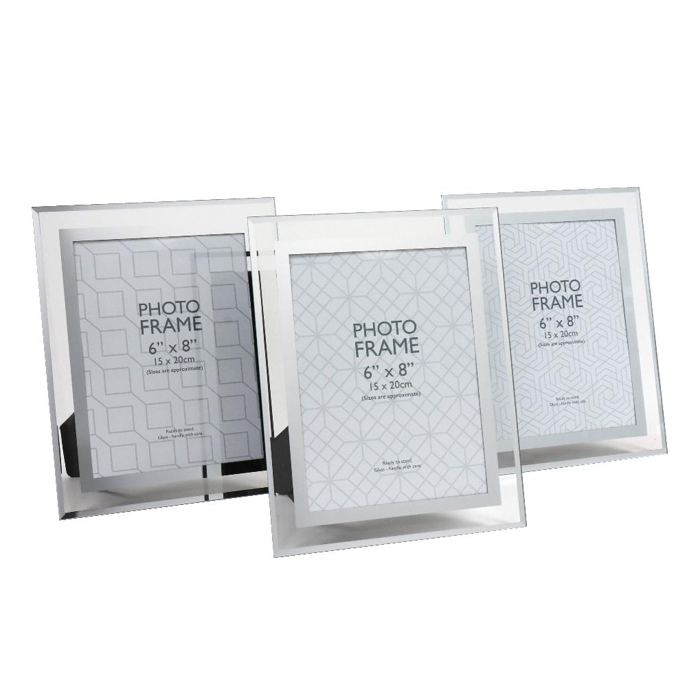 lewis's Set of 3 Silver Glass Photo Frame- 6X8