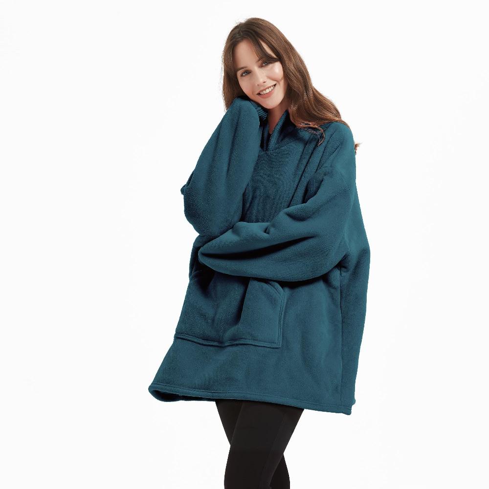 lewis's Sherpa Fleece Lined Hooded Throw