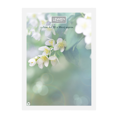 lewis's Lewis's Simple Photo Frames Pack of 6 -A4 Size - Wood