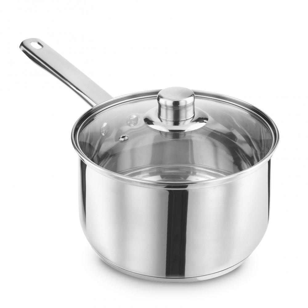 Lewis's Lewis's Stainless Steel Mirror Finish Saucepan & Lid