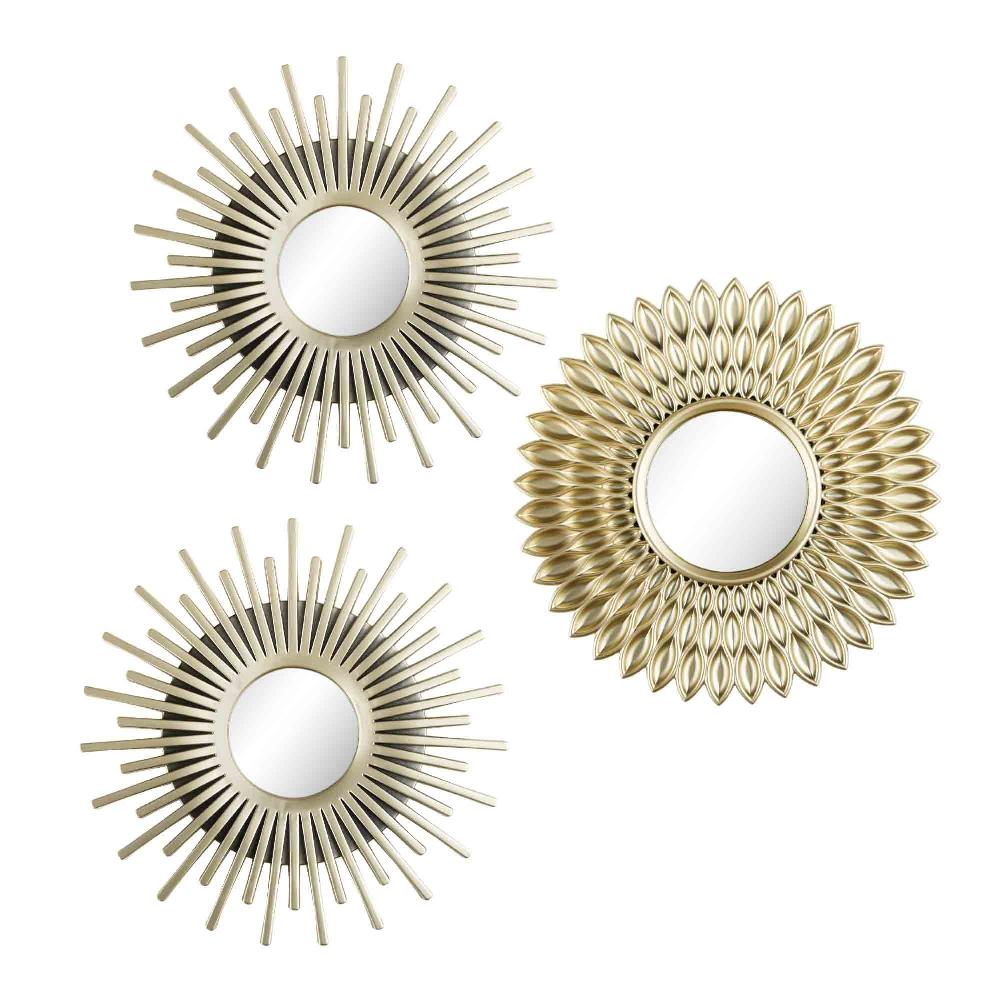 lewis's Lewis's Starburst Vanity Mirrors Set of 3 - Champagne - Home Living Decorative