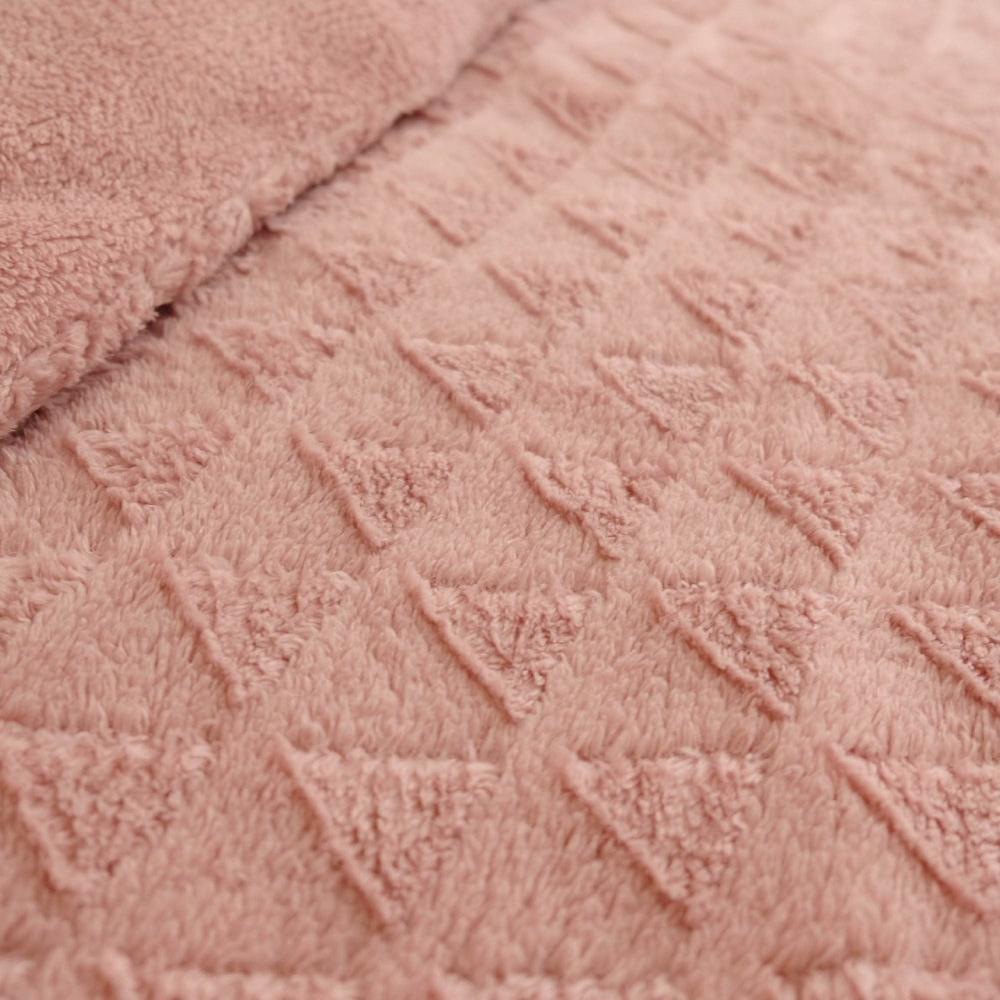 Lewis's Teddy Geo Embossed Duvet Set -Blush Pink