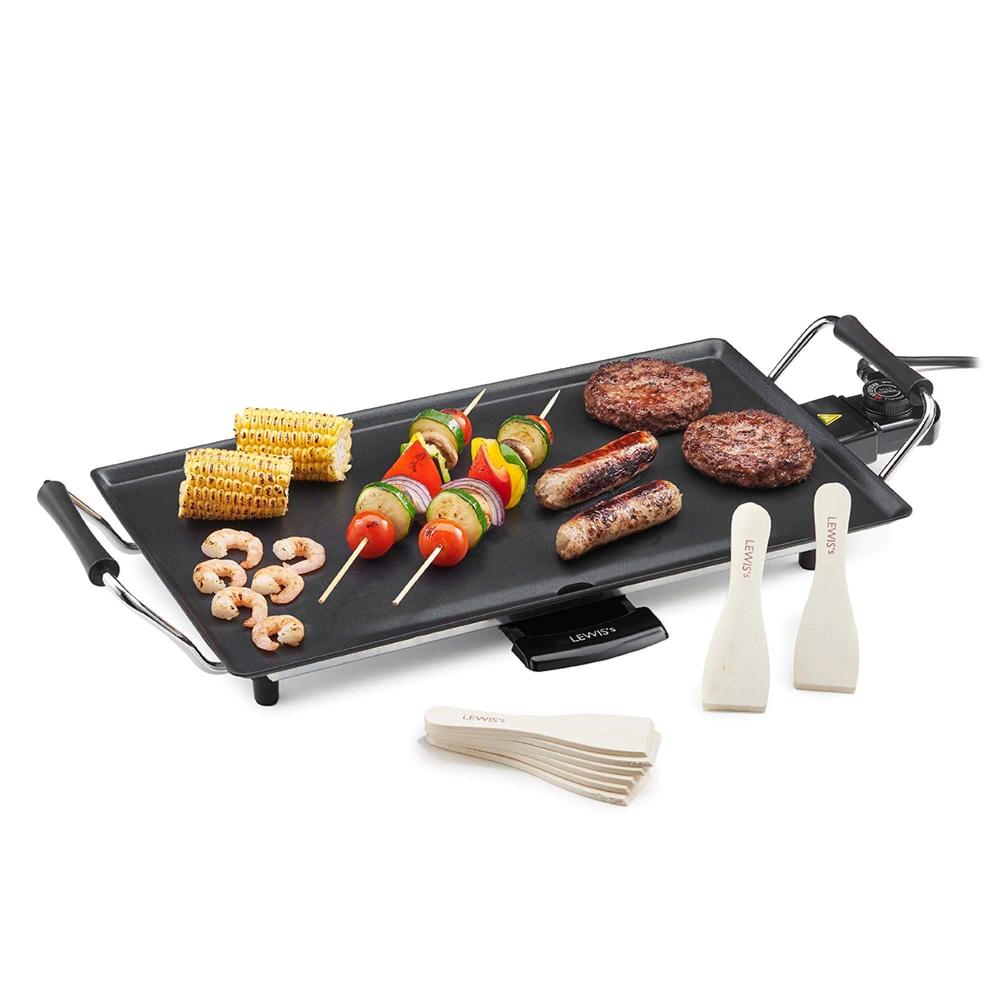 lewis's Lewis's Teppanyaki Grill Large Non-stick Electric Table Top 58 x 26.5 x 10.1cm