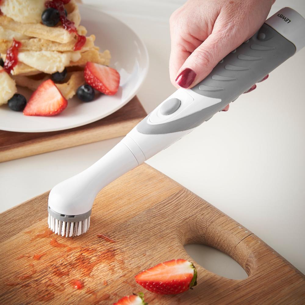 Lewis's LEWIS'S Turboscrub Brush – Cleaning Products – Scrubbing Brush Electric Cleaning Brush Scrubber Bottle Brush Power Scrubber Long Brush Spin Scrubber Electric Scrubbing Brush