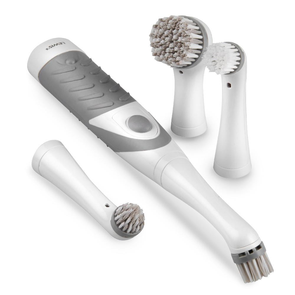 lewis's LEWIS'S Turboscrub Brush – Cleaning Products – Scrubbing Brush Electric Cleaning Brush Scrubber Bottle Brush Power Scrubber Long Brush Spin Scrubber Electric Scrubbing Brush