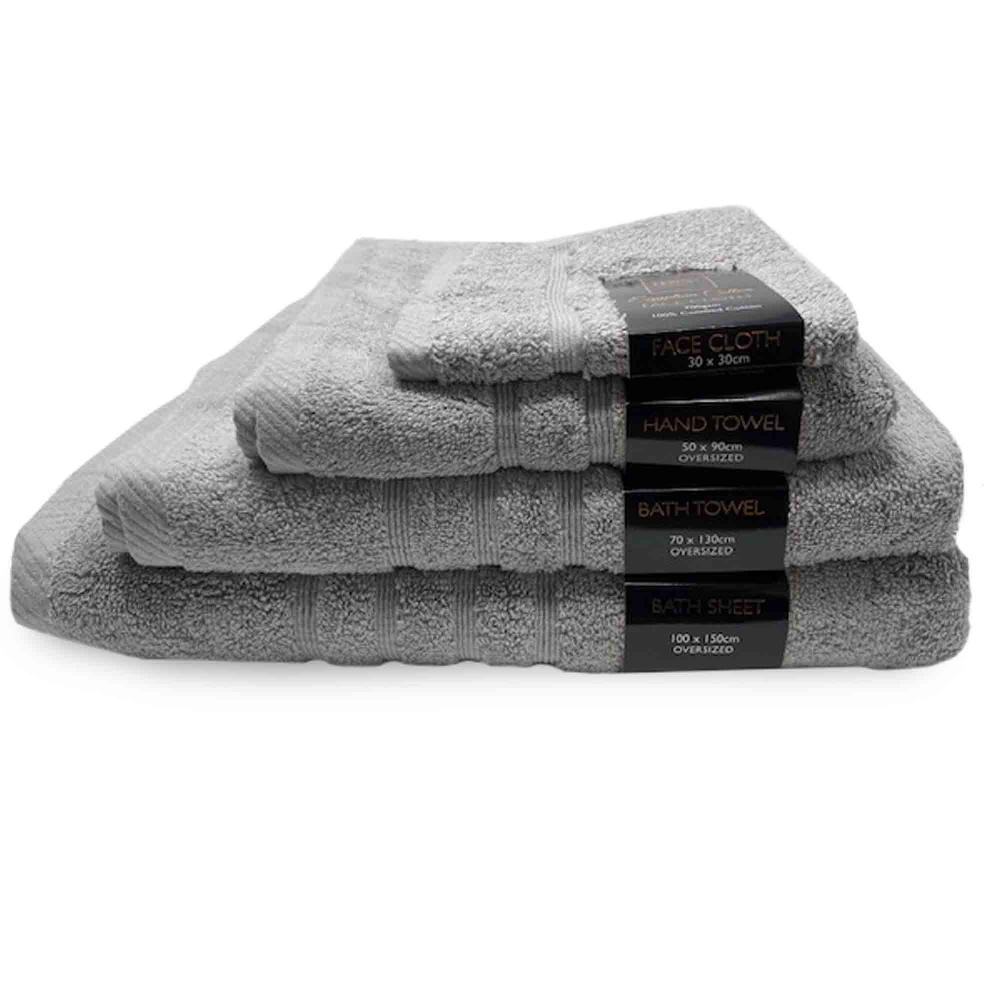 lewis's Luxury Egyptian 100% Cotton Towel Range - Silver