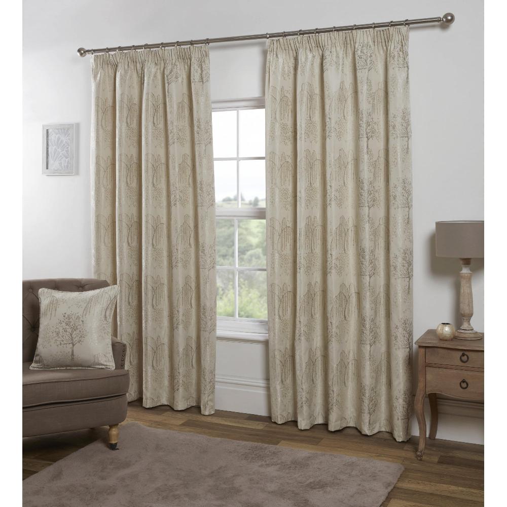lewis's Orchard Tape Patterned Eyelet Curtains - Ivory