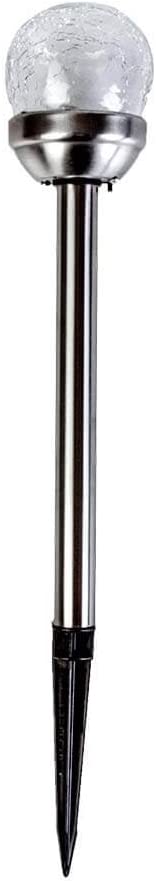 Lewis's Silver & Stone Solar Powered Crackle Ball Stakes Pack Of 6 Colour Changing