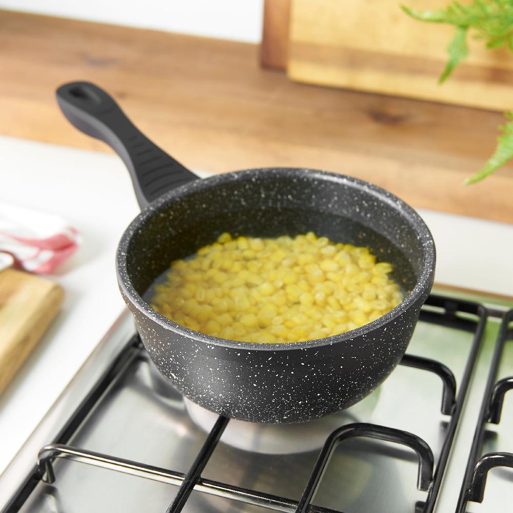 Lewis's Sovereign Stone 16cm Scratch Resistant Easy Clean Non Stick Milk Pan All Hobs