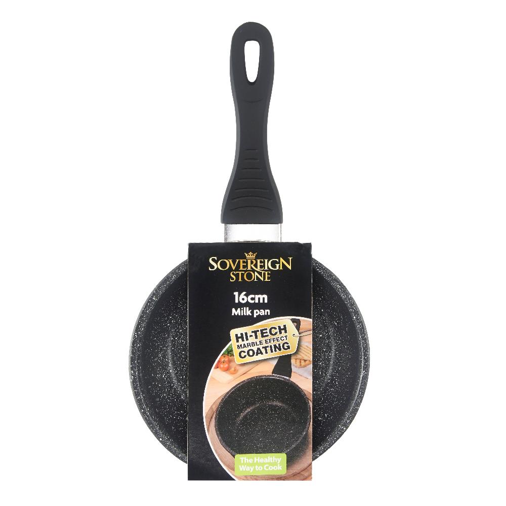 lewis's Sovereign Stone 16cm Scratch Resistant Easy Clean Non Stick Milk Pan All Hobs