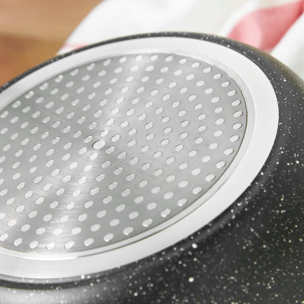 Lewis's Sovereign Stone 20cm Scratch Resistant Easy Clean Non Stick Saucepan & Lid