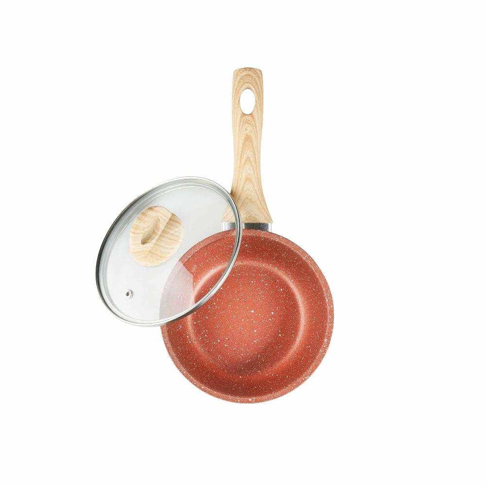 Lewis's Sovereign Stone Copper 3 Piece Pan Set With Soft Touch Handle Home Kitchen