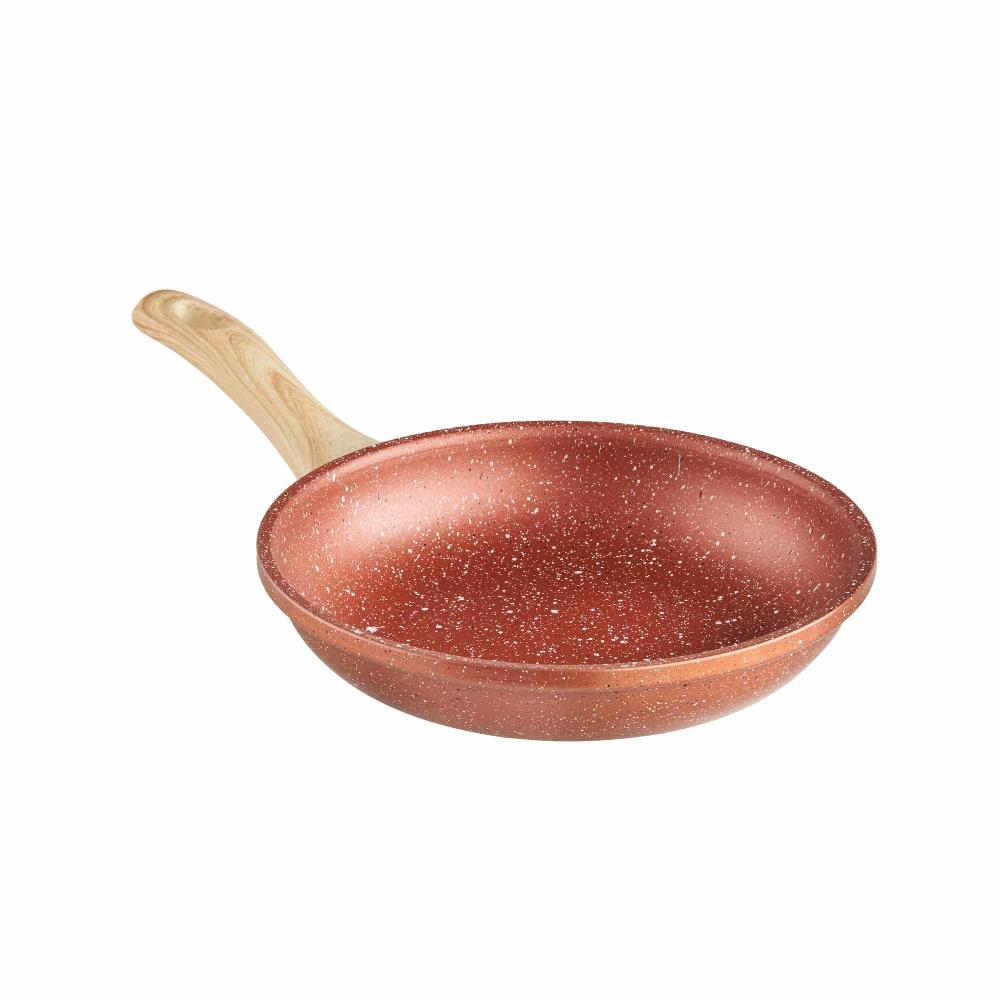 lewis's Sovereign Stone Copper Frying Pan 20cm with Soft Touch Handle Home Kitchen