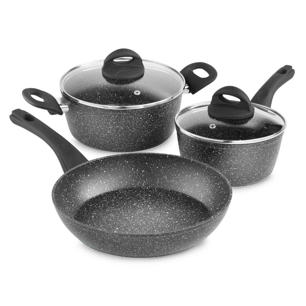 lewis's Sovereign Stone Pan Set Home Living Kitchen Frying Cooking Pans