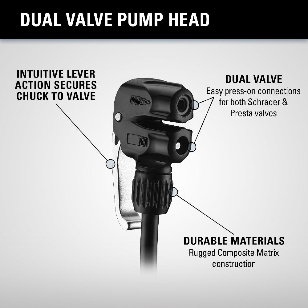 Lezyne DUAL VALVE PUMP HEAD