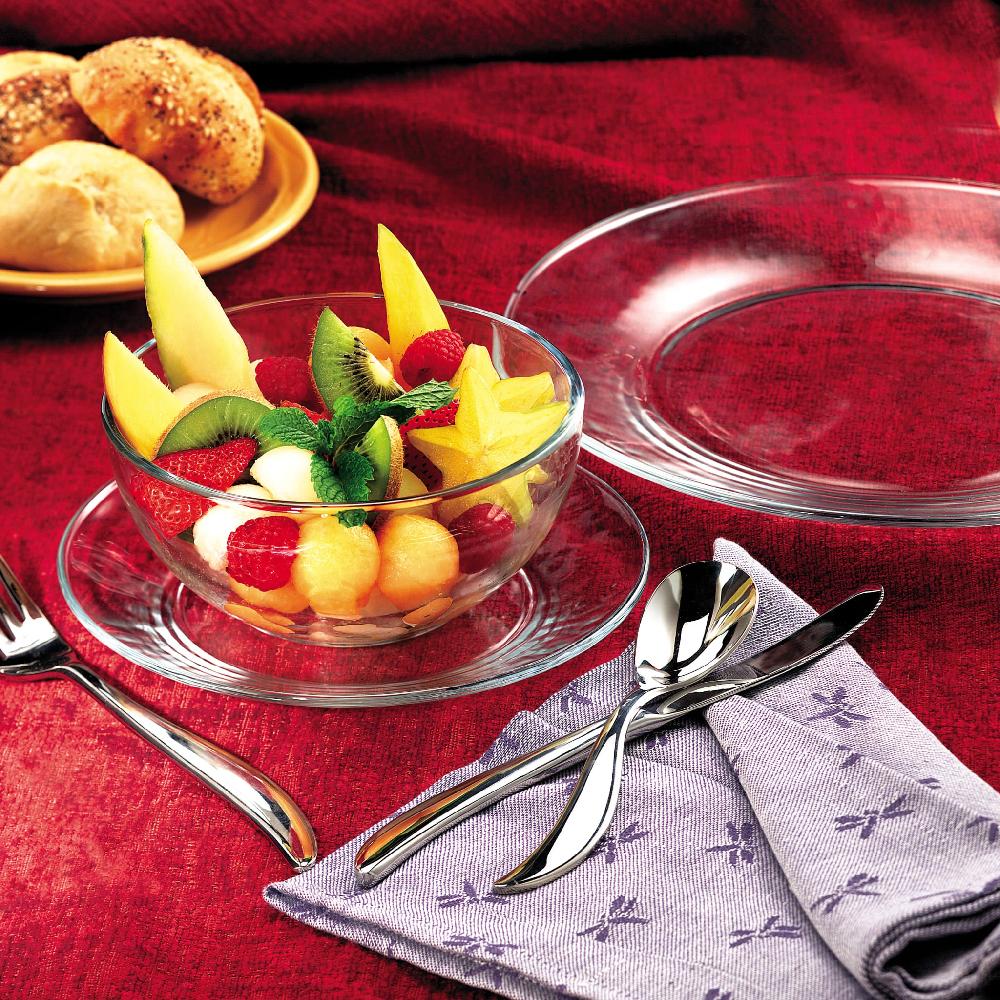 Libbey Libbey 12‑Piece Clear Glass Round Dinnerware Set Service For 4