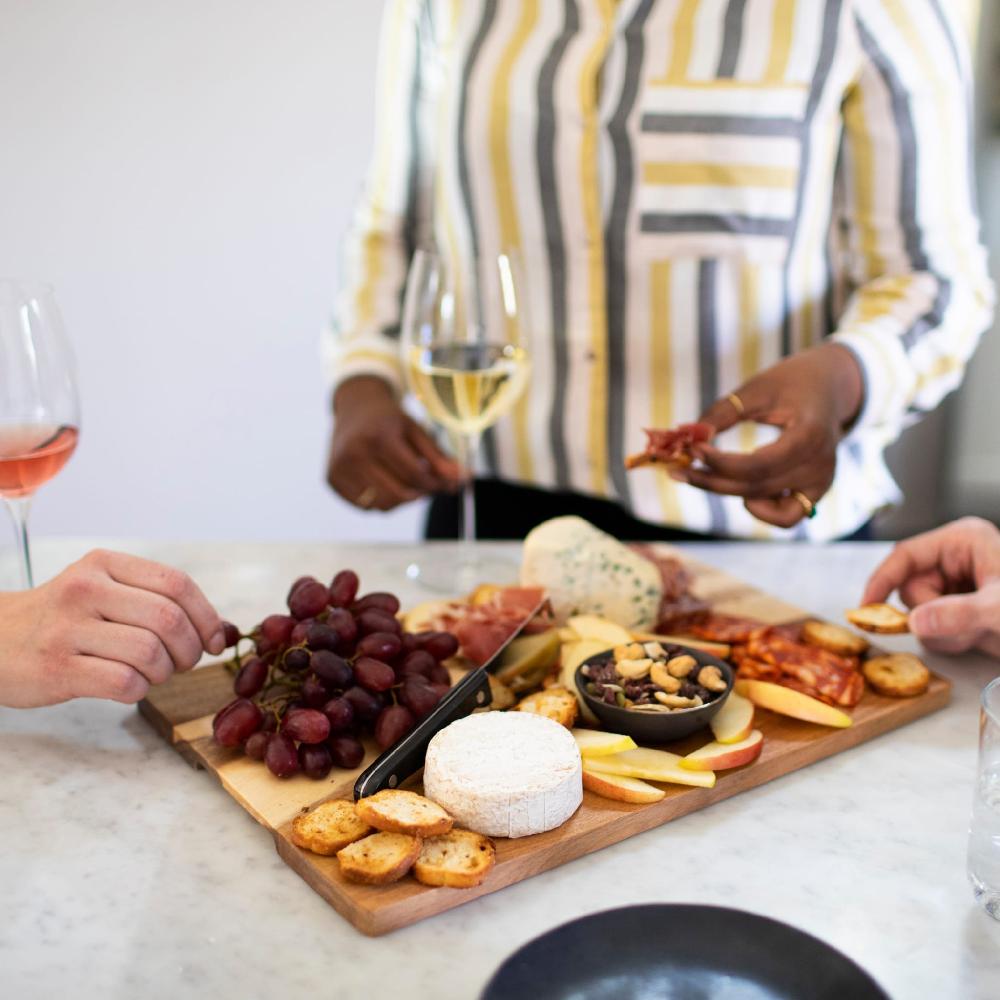 Libbey Libbey Acaciawood 4 Piece Cheese Board Serving Set With Glass Dome