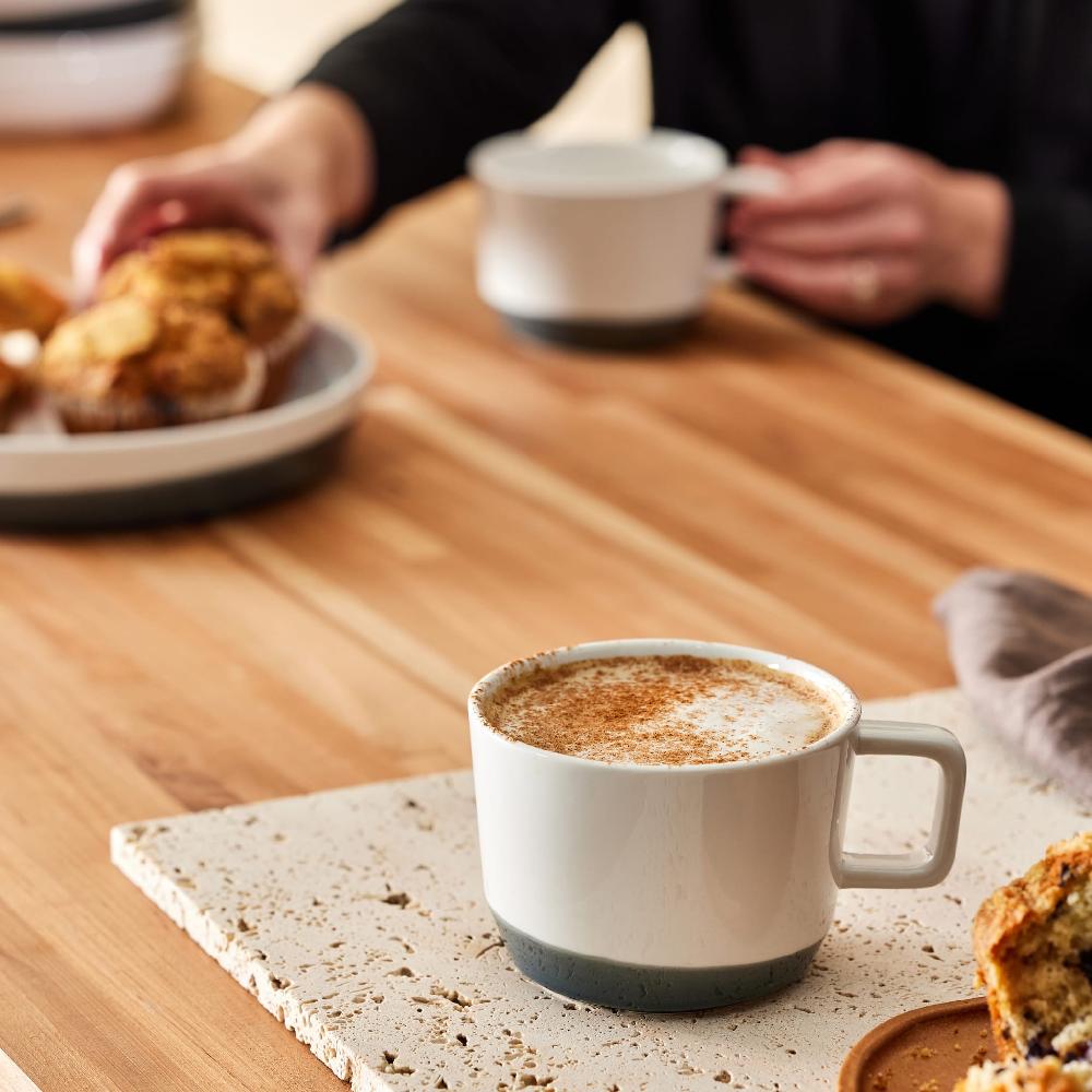 Libbey Libbey Austin 17.5 Ounce Large Porcelain Coffee Mug Set Of 4 Himalayan Salt Pink