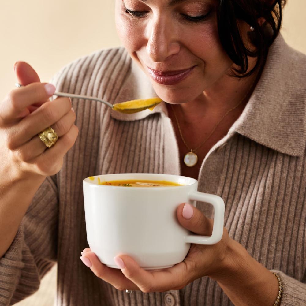 Libbey Libbey Austin 17.5 Ounce Large Porcelain Coffee Mug Set Of 4 White