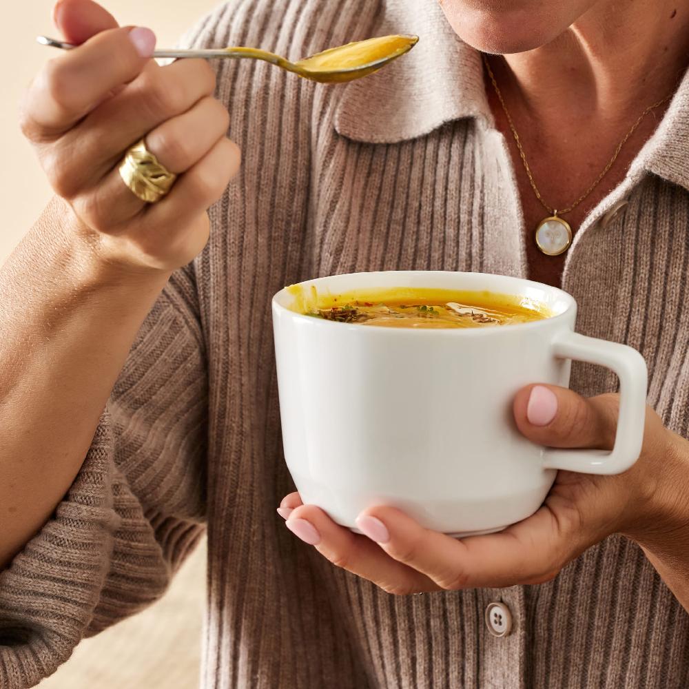 Libbey Libbey Austin 17.5 Ounce Large Porcelain Coffee Mug Set Of 4 White