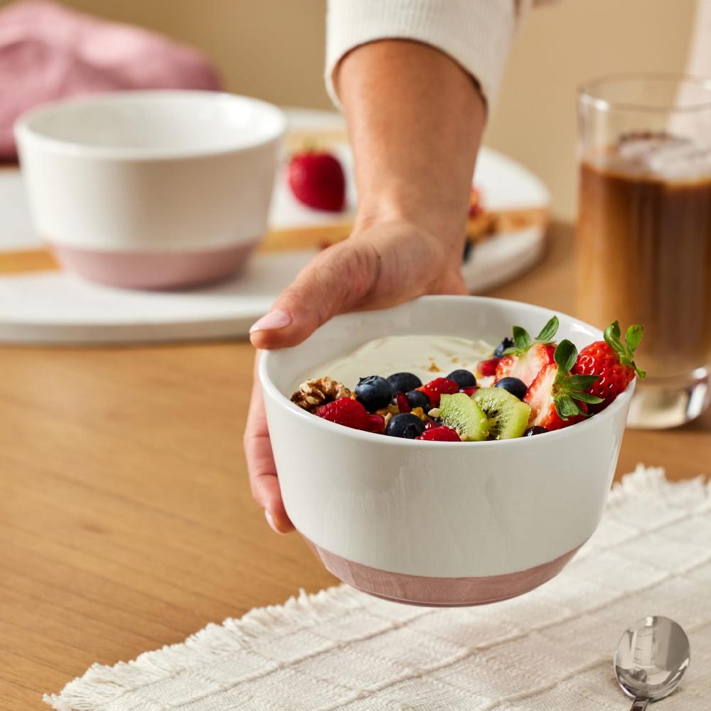 Libbey Libbey Austin 28 Ounce Porcelain Soup Salad Bowl Set Of 4 White