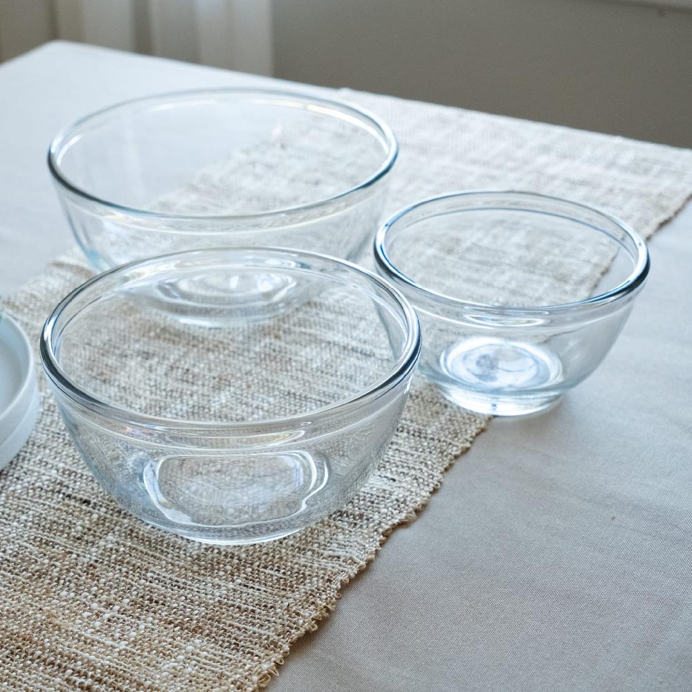 Libbey Libbey Baker's Basics 3 Piece Glass Mixing Bowl Set Multi Size