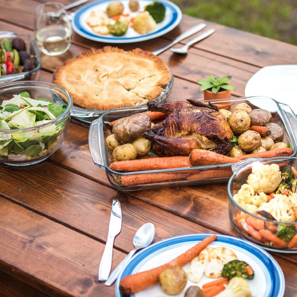 Libbey Libbey Baker's Basics 5 Piece Glass Casserole Baking Dish Set With 1 Cover