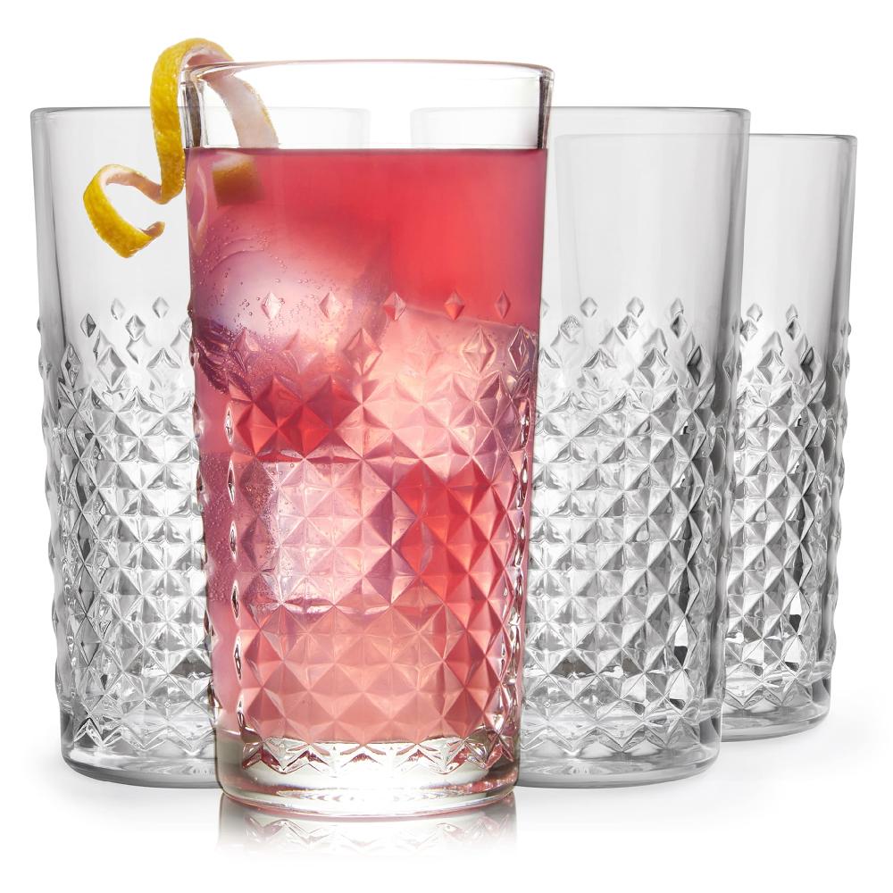 libbey Libbey Carats Tumbler Glasses 14 ounce Set of 4