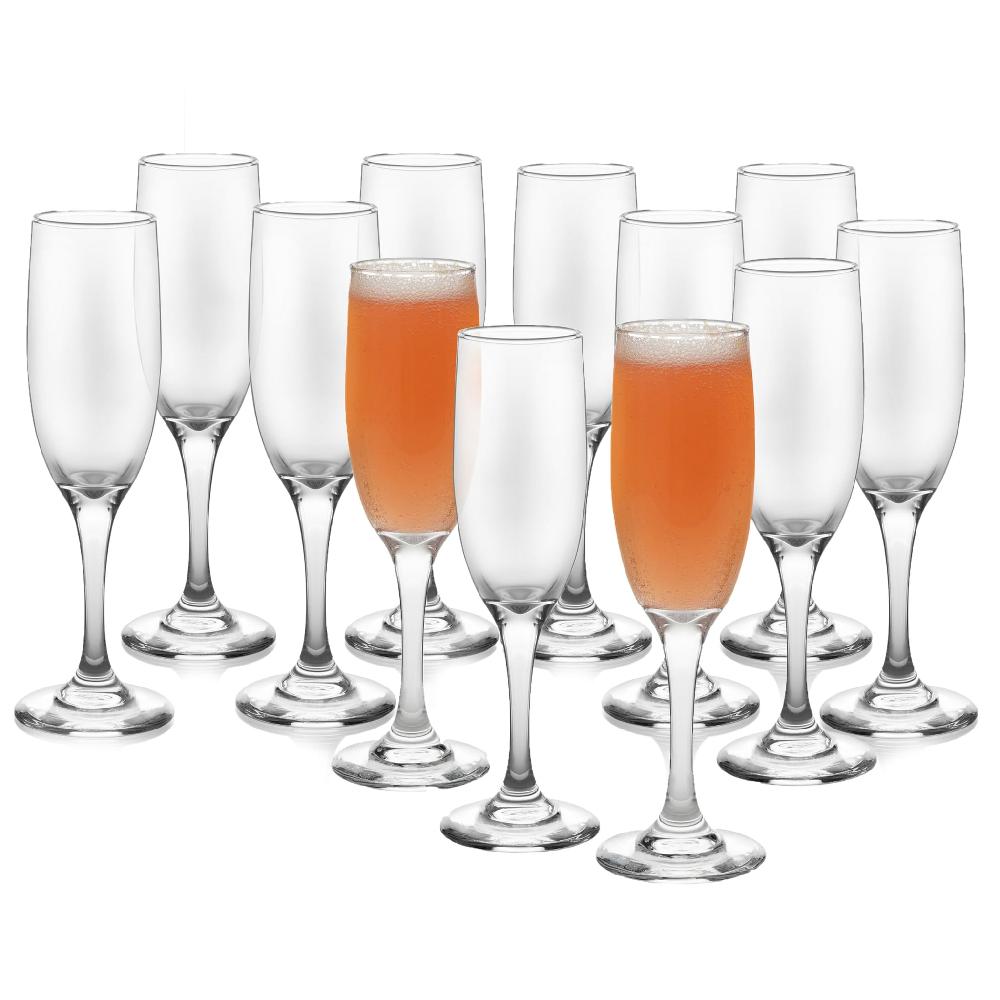 libbey Libbey Catawba Champagne Flute Glasses 6 ounce Set of 12