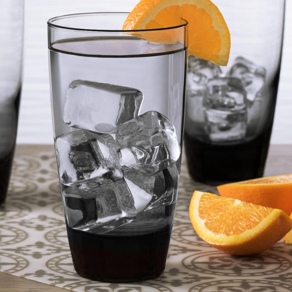 Libbey Libbey Classic Smoke Tumbler Glasses 18 Ounce Set Of 12