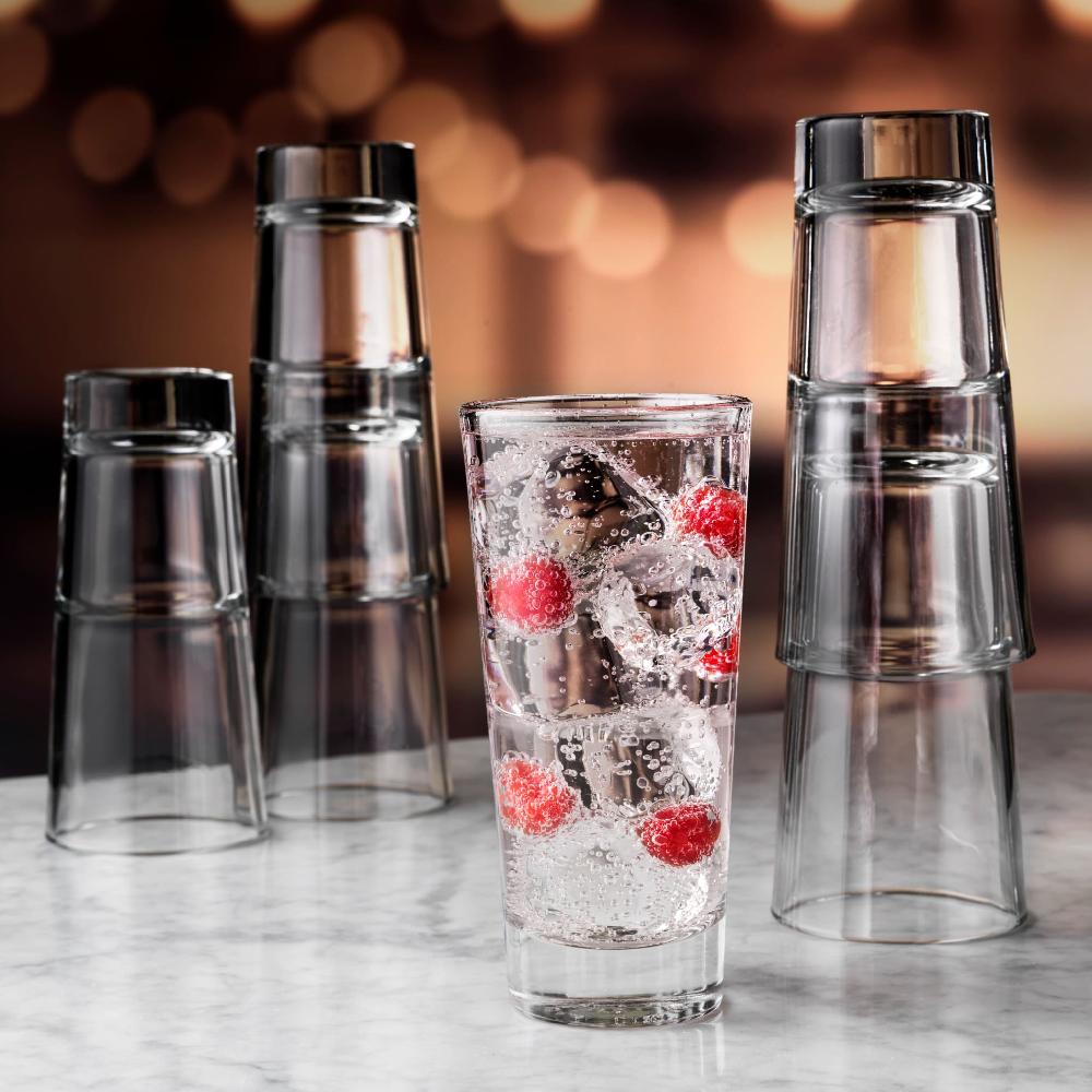 Libbey Libbey Endeavor Stacking DuraTuff Beverage Glasses 12 Ounce Set Of 12