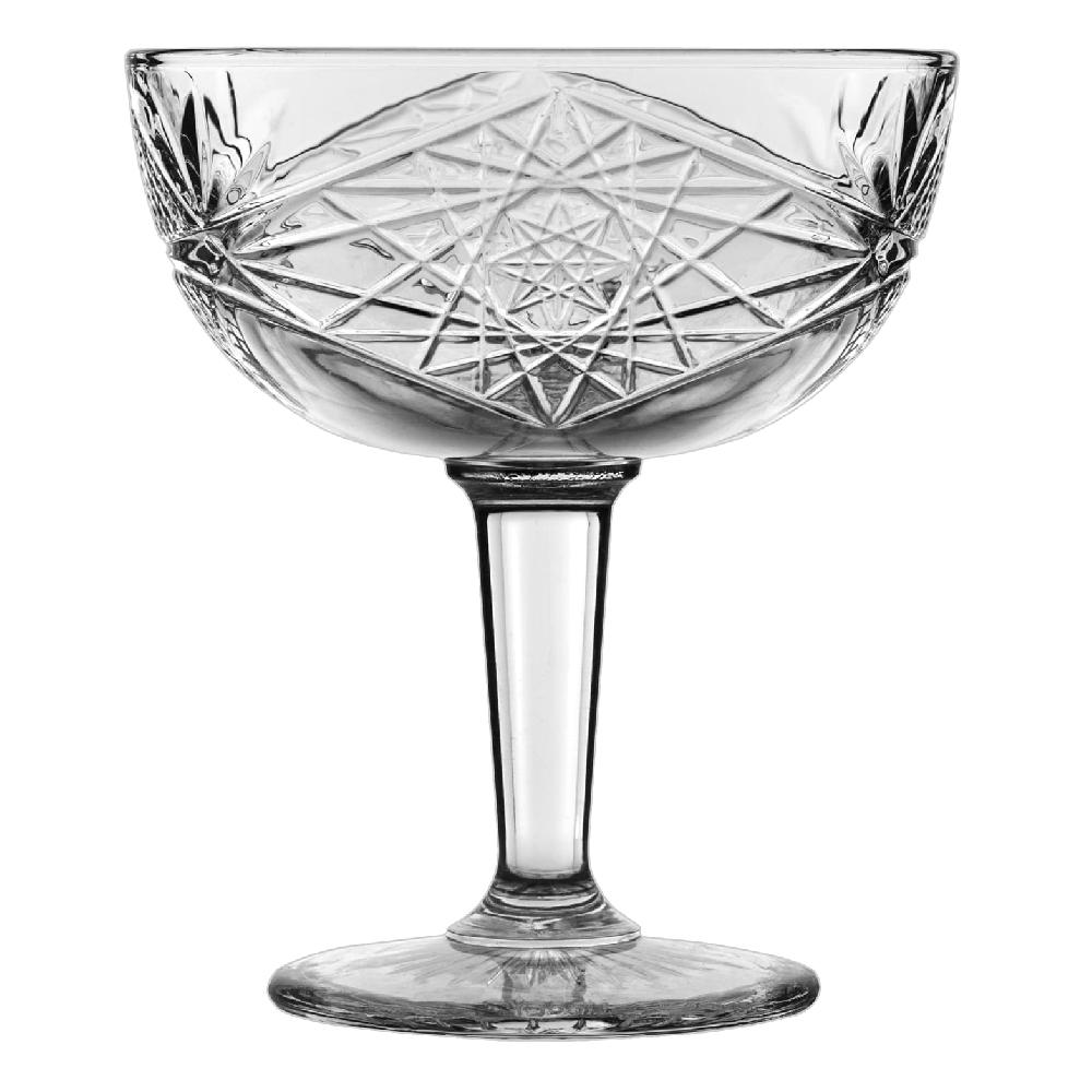 Libbey Libbey Hobstar Coupe Cocktail Beverage Drinking Glasses 8.5 Ounce Set Of 4