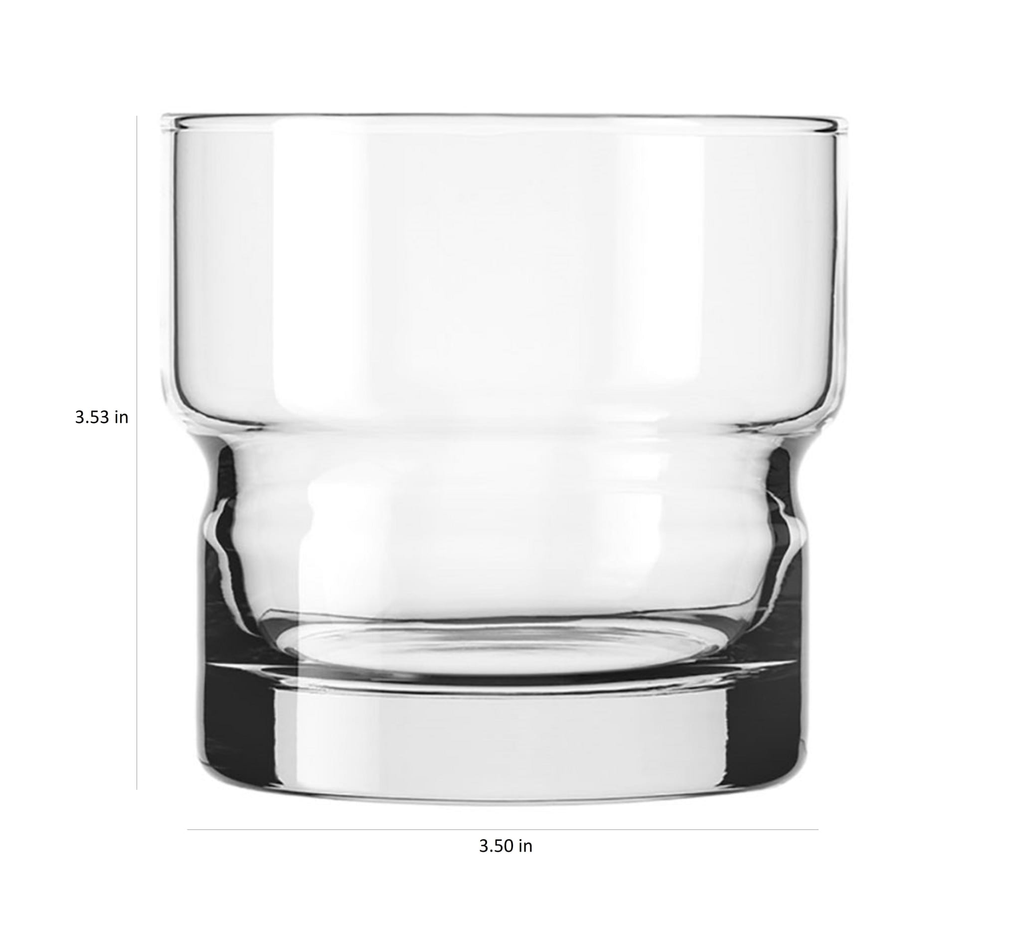 Libbey Libbey Newton Stackable Double Old Fashioned Glass 12 Ounce Set Of 6