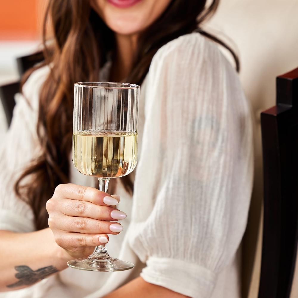 Libbey Libbey Paneled All Purpose Wine Glasses 13.5 Ounce Set Of 4