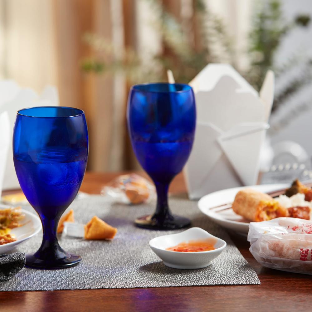 Libbey Libbey Premiere Cobalt Iced Tea Goblet Beverage Glasses 16.25 Ounce Set Of 12