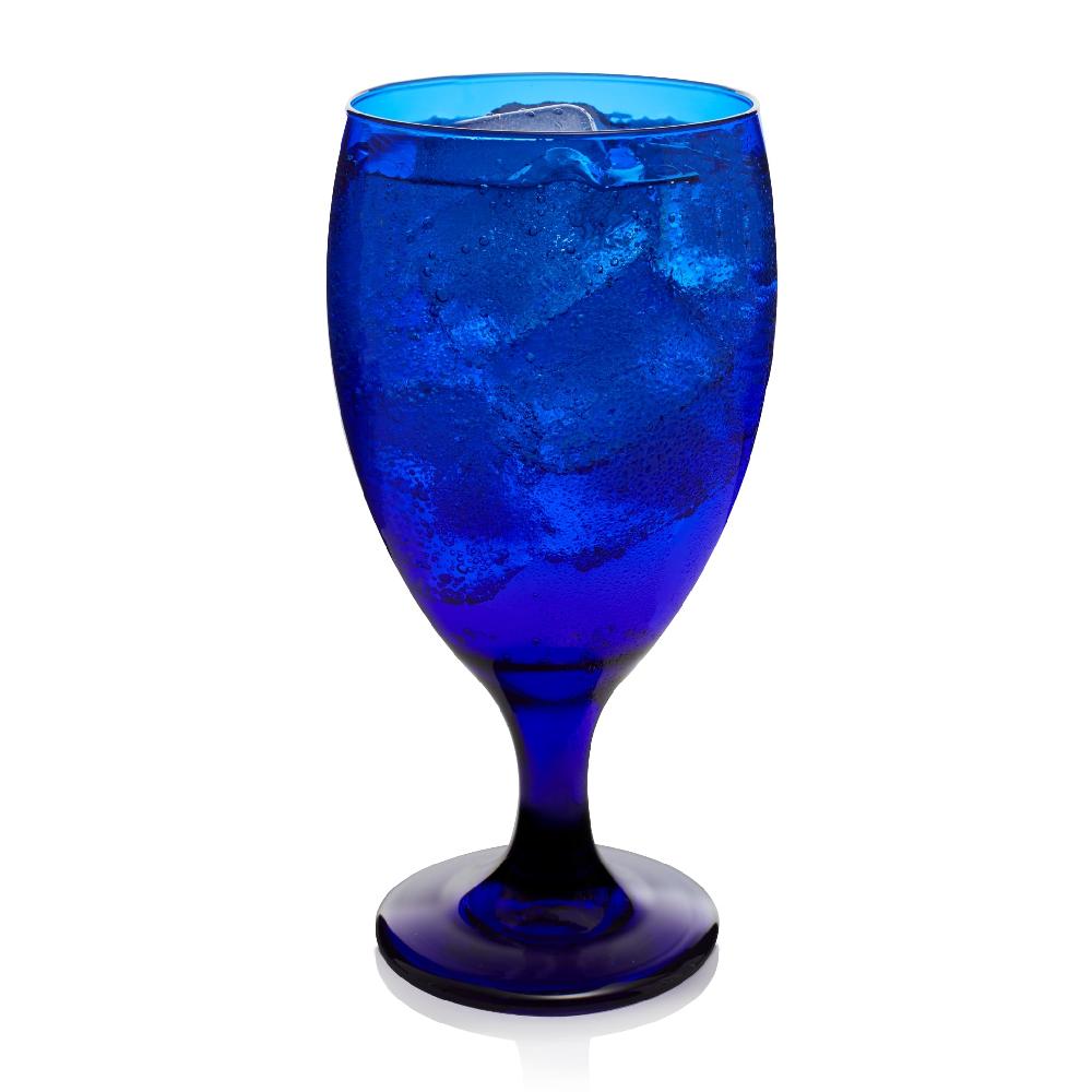 libbey Libbey Premiere Cobalt Iced Tea Goblet Beverage Glasses 16.25 ounce Set of 12