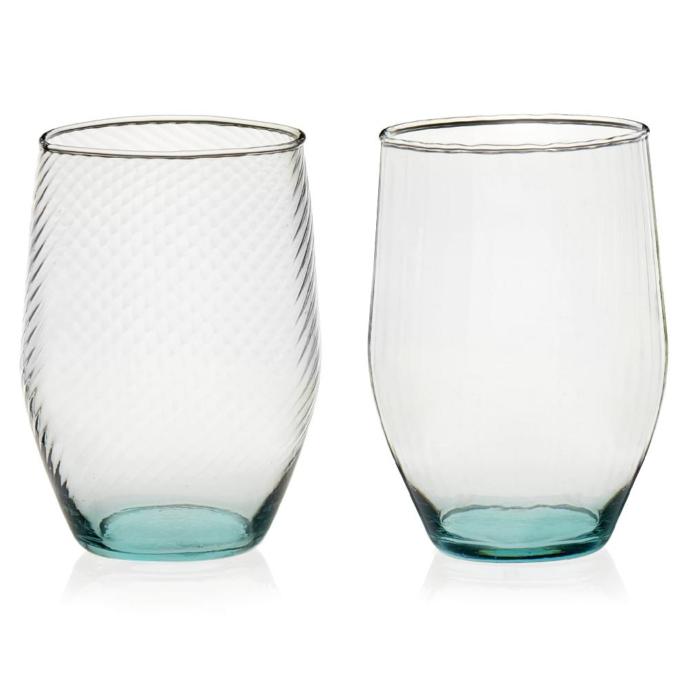 Libbey Libbey Prologue Luna Recycled Handblown Curved Tumbler Glasses Set Of 6