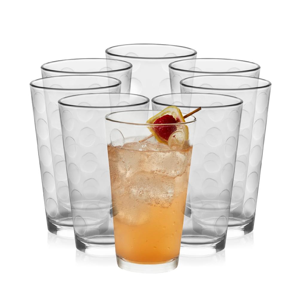 libbey Libbey Reno Patterned Tumbler Glasses 16 ounce Set of 8