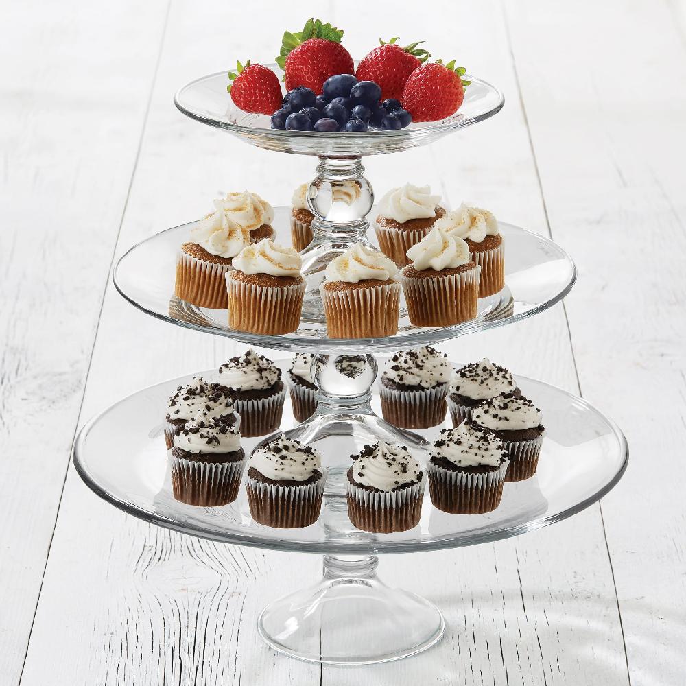 Libbey Libbey Selene 3 Tier Glass Footed Server Set