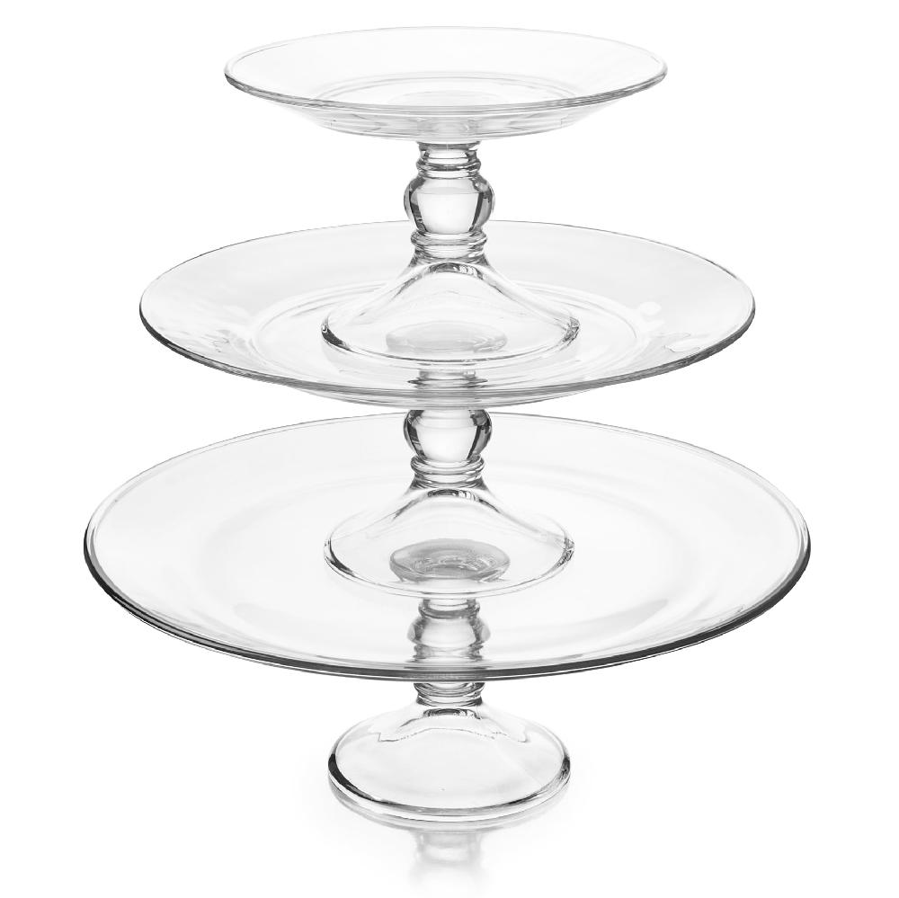 Libbey Libbey Selene 3 Tier Glass Footed Server Set