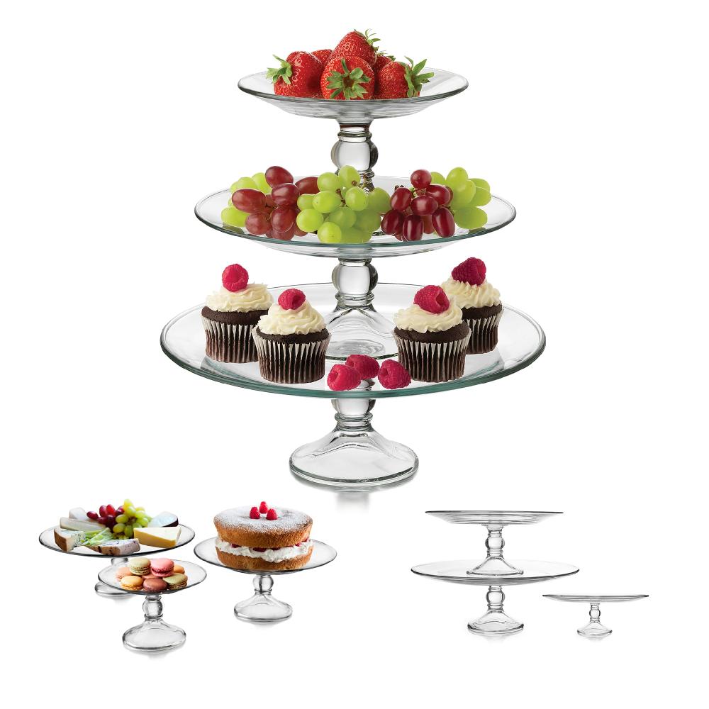 libbey Libbey Selene 3 Tier Glass Footed Server Set