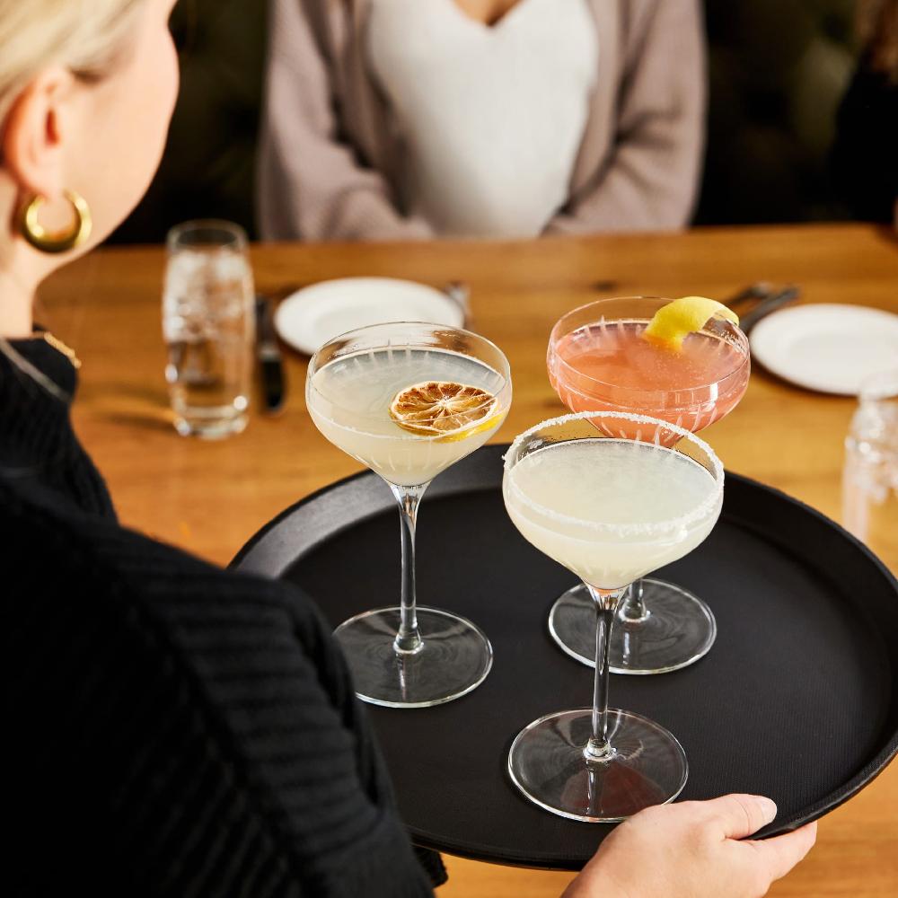 Libbey Libbey Signature Greenwich Diamond Cut Coupe Cocktail Glasses 8 Ounce Set Of 4