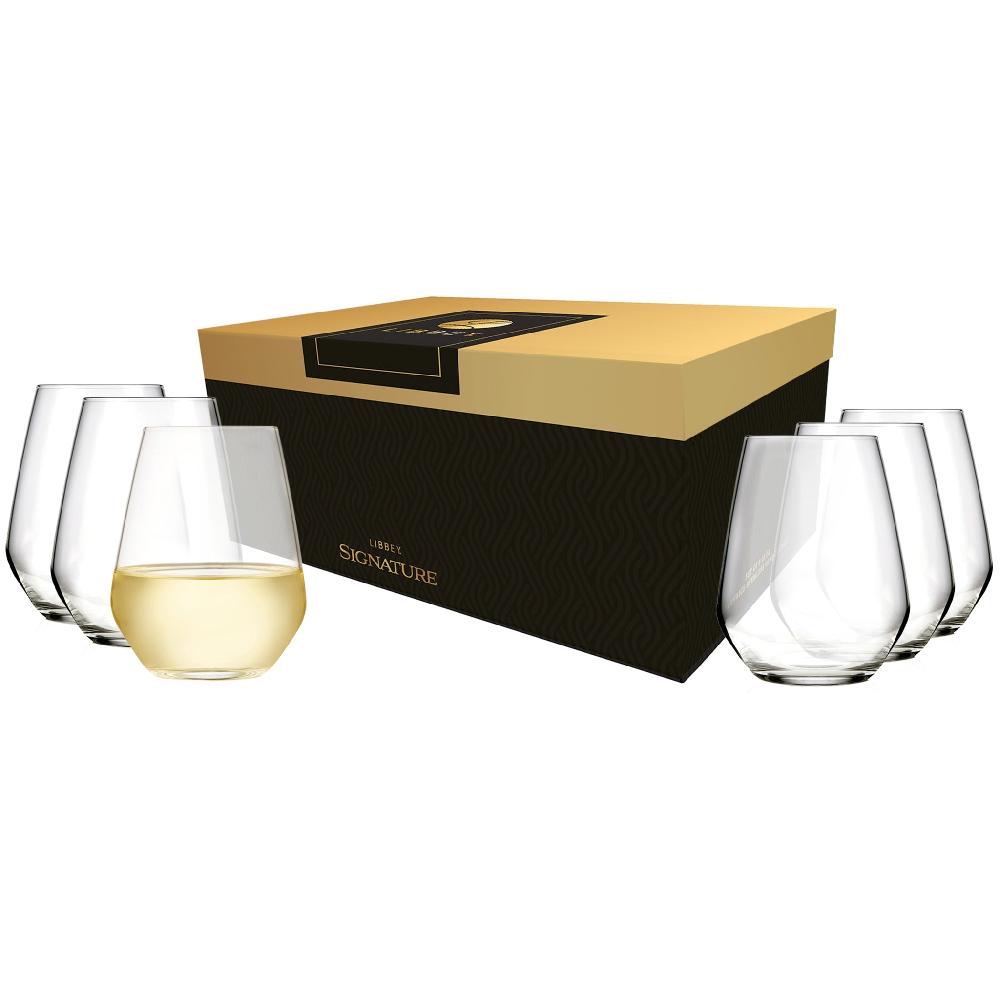 libbey Libbey Signature Greenwich Stemless Wine Glasses 18 Ounce Set of 6
