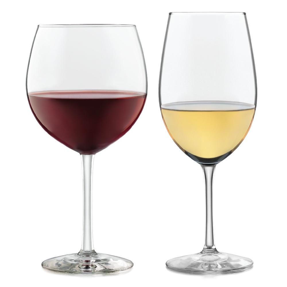libbey Libbey Vineyard Reserve 8 Piece Wine Glass Party Set for Chardonnay and Merlot/Bordeaux