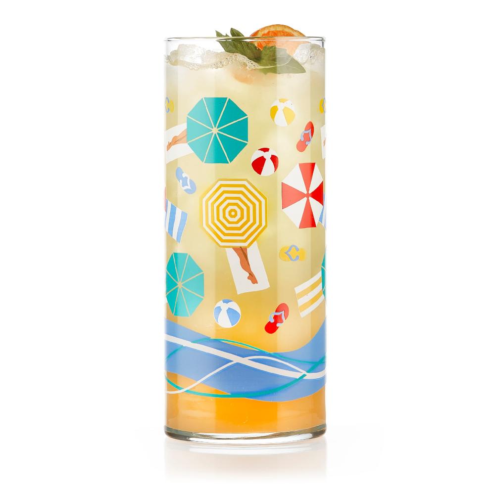 Libbey Libbey Vintage Beach Scene Cooler Glasses 16 Ounce Set Of 4