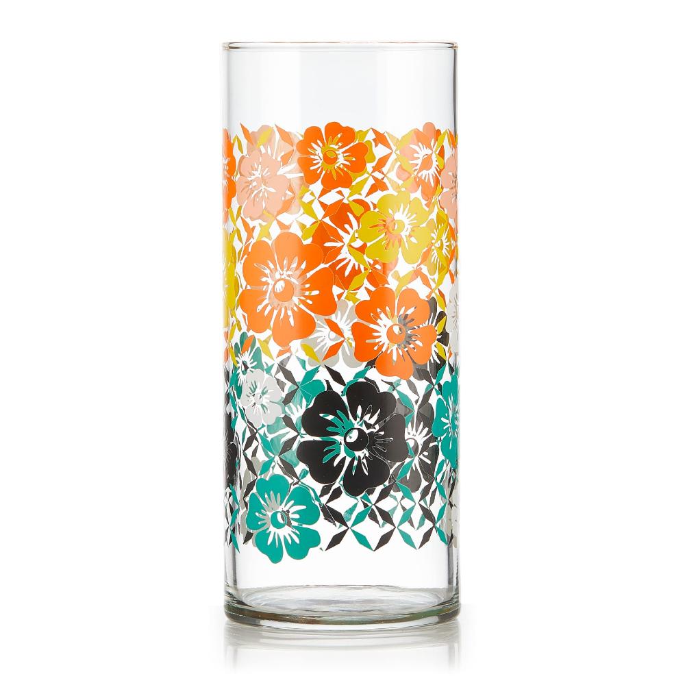 Libbey Libbey Vintage Flower Power Cooler Glasses 16 Ounce Set Of 4