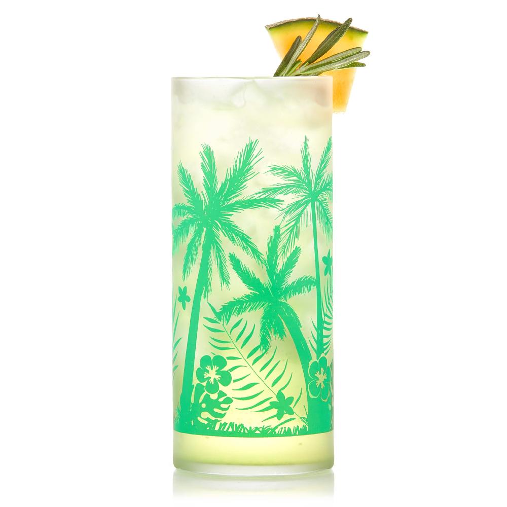 Libbey Libbey Vintage Palm Trees Cooler Glasses 16 Ounce Set Of 4