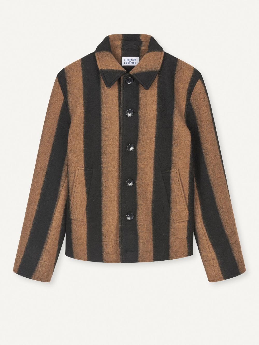 libertine libertine Voice Black & Taupe Stripe