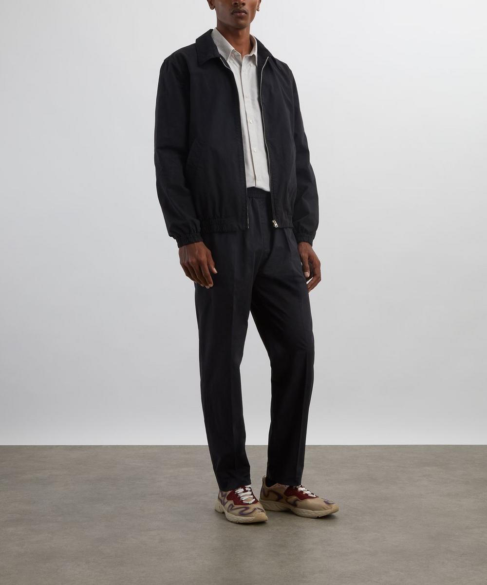 liberty london A.P.C. Black Pieter Sporty Cotton Trousers